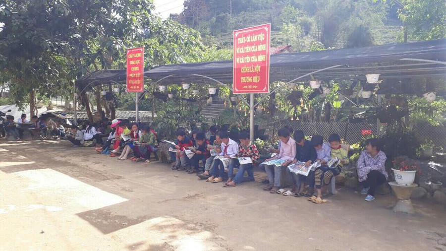 Tăng cường văn hóa đọc trong trường học góp phần phát triển tiếng Việt cho học sinh. Ảnh: Thanh Long Tăng cường văn hóa đọc trong trường học góp phần phát triển tiếng Việt cho học sinh. Ảnh: Thanh Long