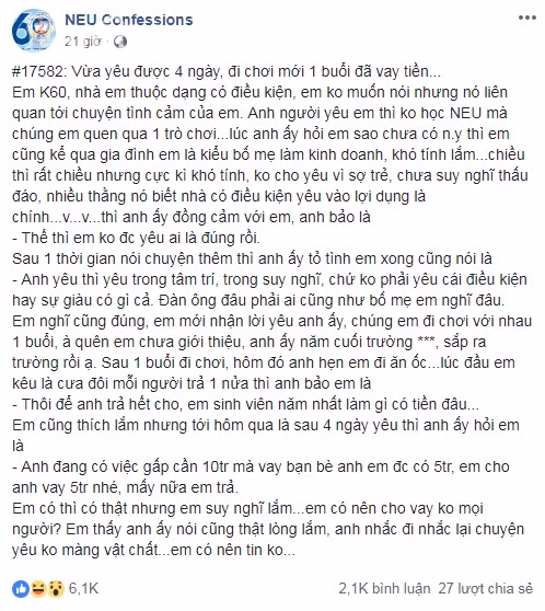 Mới yêu được 4 ngày đã hỏi VAY TIỀN, anh chàng hứa YÊU KHÔNG VÌ VẬT CHẤT gây bão mạng xã hội
