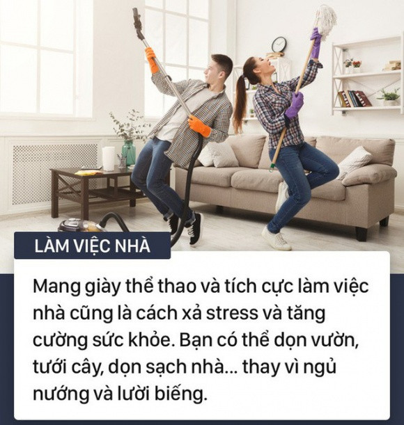 bài tập thể dục tốt 2 thể dục, chạy bộ, dọn nhà, leo cầu thang, những bài tập thể dục tốt