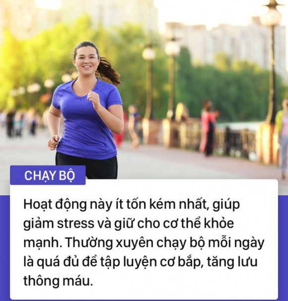 bài tập thể dục tốt 6 thể dục, chạy bộ, dọn nhà, leo cầu thang, những bài tập thể dục tốt