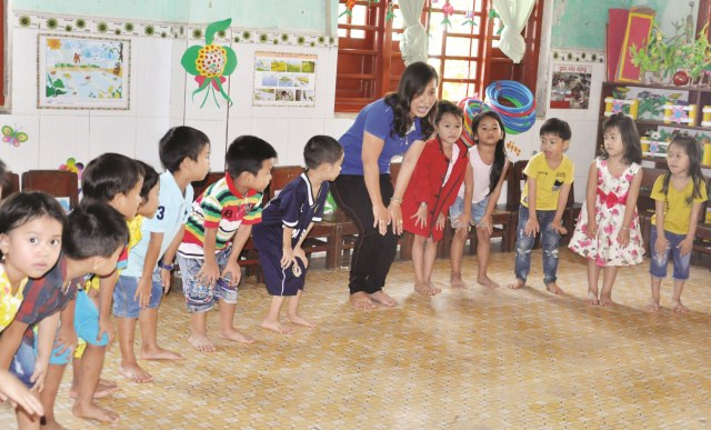 Các trường học trên huyện đảo đều được đầu tư cơ sở vật chất, trang thiết bị khang trang hiện đại