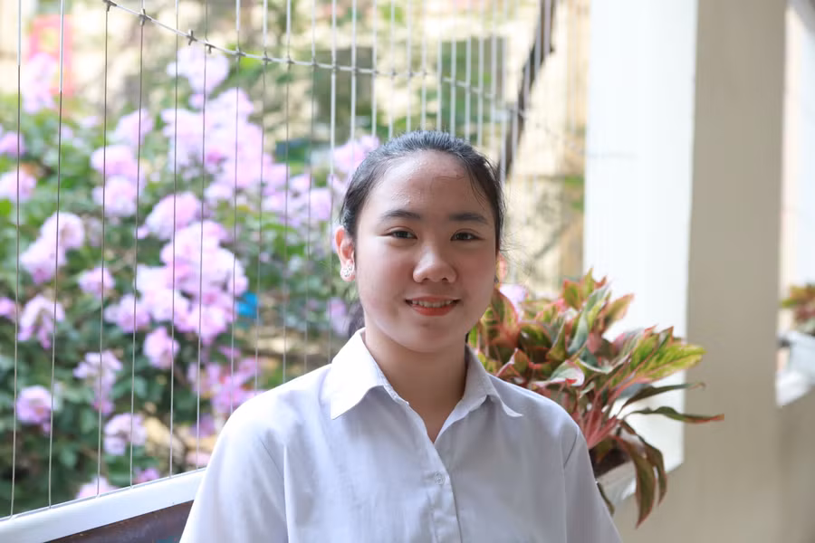 Phạm Hoàng Yến, học sinh Trường THCS Giáp Bát.
