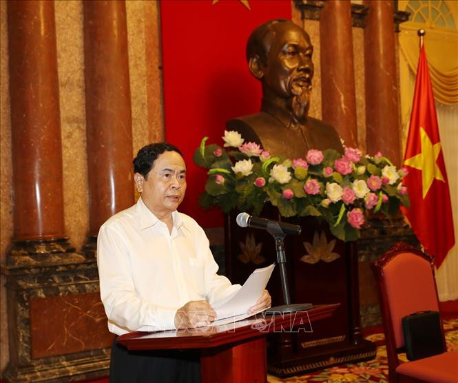 Tổng Bí thư, Chủ tịch nước gặp mặt đại diện Đoàn Chủ tịch Ủy ban Trung ương MTTQ Việt Nam ảnh 3 Chú thích ảnh