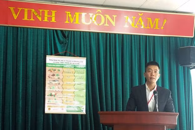 Ông Triệu Trí Bình - Trưởng chi nhánh khu vực Đông Bắc, Công ty Ajinomoto Việt Nam chia sẻ về các nội dung của Dự án tại Hội nghị. Ông Triệu Trí Bình - Trưởng chi nhánh khu vực Đông Bắc, Công ty Ajinomoto Việt Nam chia sẻ về các nội dung của Dự án tại Hội nghị.