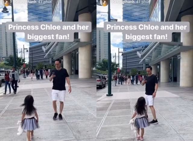 Tăng Thanh Hà khoe khoảnh khắc ông xã săn ảnh con gái.