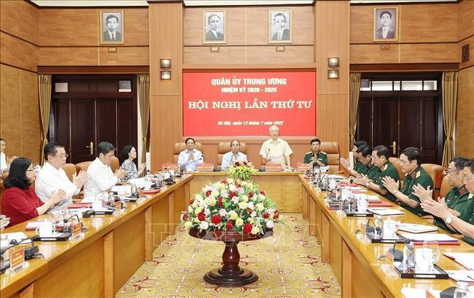 Tổng Bí thư Nguyễn Phú Trọng, Bí thư Quân ủy Trung ương phát biểu kết luận Hội nghị. Ảnh: Trí Dũng/TTXVN Tổng Bí thư Nguyễn Phú Trọng, Bí thư Quân ủy Trung ương phát biểu kết luận Hội nghị. Ảnh: Trí Dũng/TTXVN
