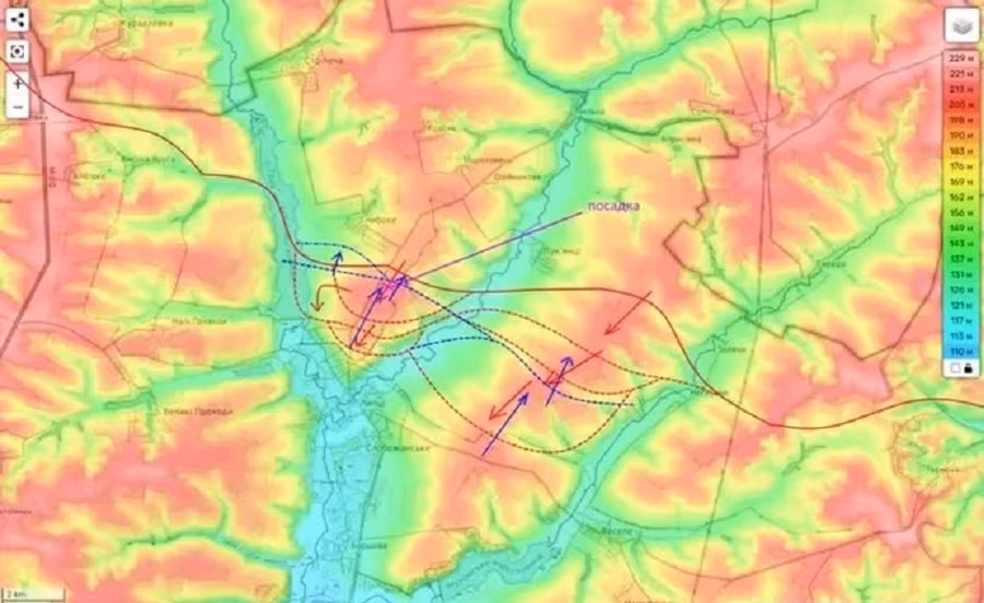 Bản đồ chiến sự trên hướng Liptsy cho thấy quân Nga đang chặn đánh các mũi phản công của Ukraine Bản đồ chiến sự trên hướng Liptsy cho thấy quân Nga đang chặn đánh các mũi phản công của Ukraine