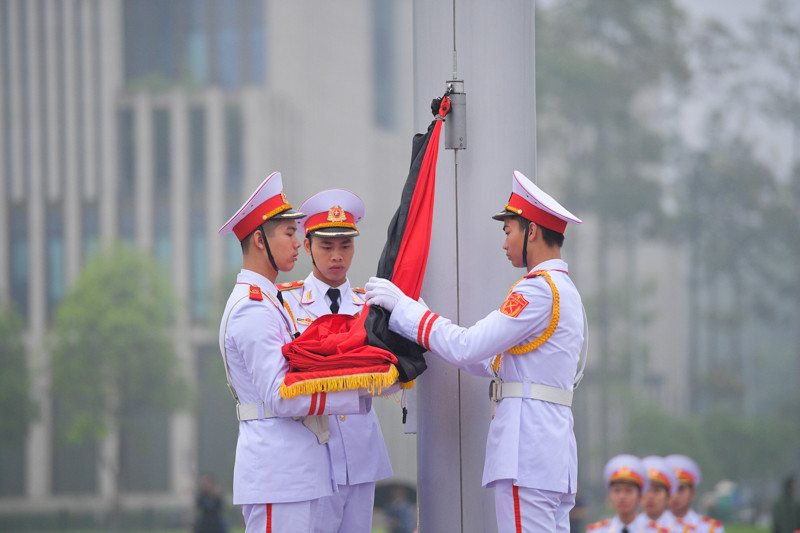 Lễ thượng cờ rủ Quốc tang nguyên Chủ tịch nước Lê Đức Anh