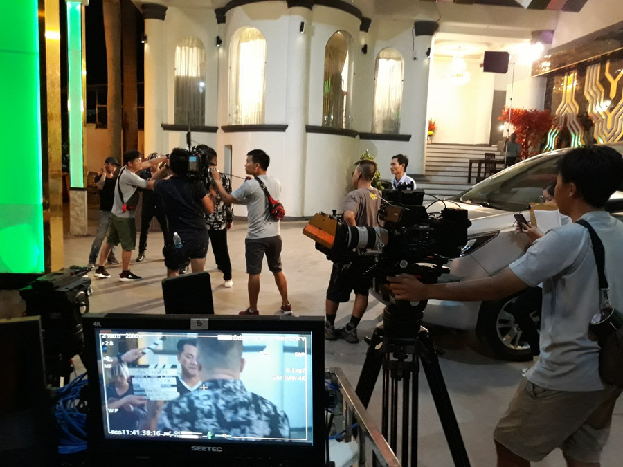 "Bão ngầm" vừa được bấm máy tại Bình Dương. Ảnh: ĐPCC.