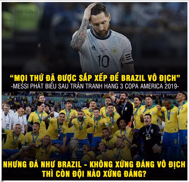 anh che: messi "cay cu" khi brazil vo dich copa america 2019 hinh anh 1