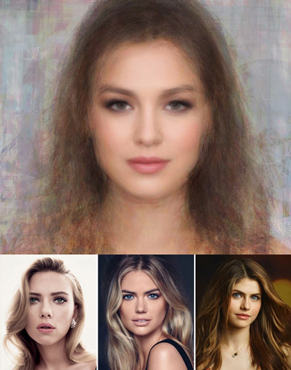 Người phụ nữ hoàn hảo nhất thế giới là sự hòa trộn các nét đẹp của Kate Upton, Scarlett Johansson và Alexandra Daddario (từ trái sang). Kate Upton, Scarlett Johansson và Alexandra Daddario