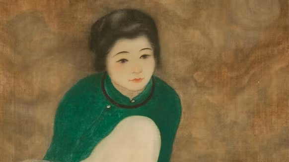 Bức tranh “Cô gái Bắc kỳ cầm quạt”