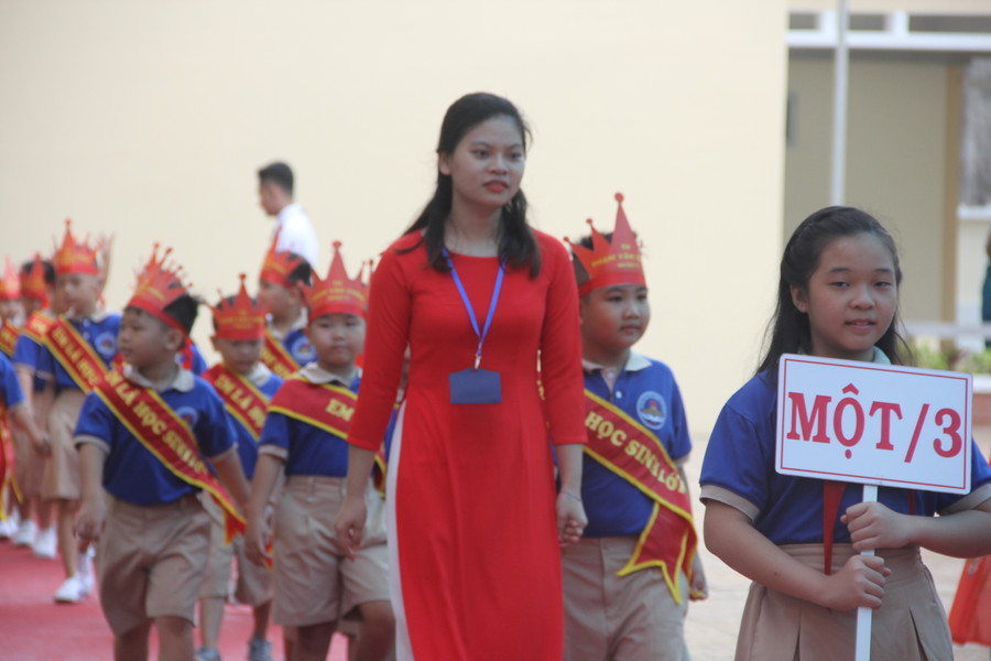 Học sinh TP.HCM trong Lễ khai giảng năm học 2019-2020. Ảnh P.Nga