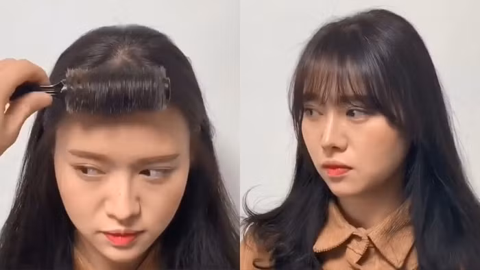 Nhà tạo mẫu tóc Hàn Quốc chỉ 3 chiêu giúp bạn gái tự tạo kiểu tóc mái ở nhà đẹp xinh như đi ra tiệm