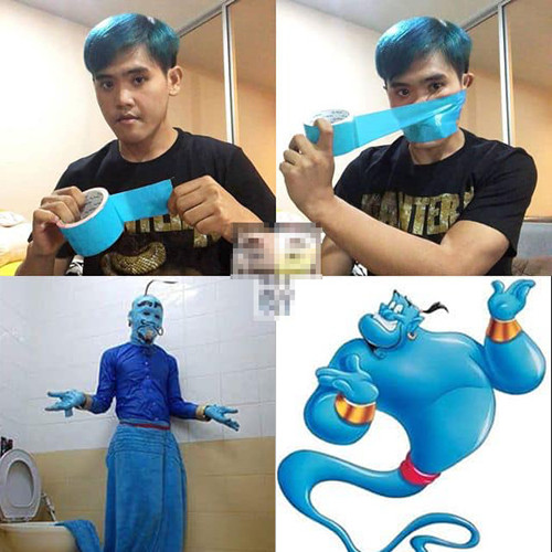 Thần đèn trong toi-let. Thần đèn trong toilet.