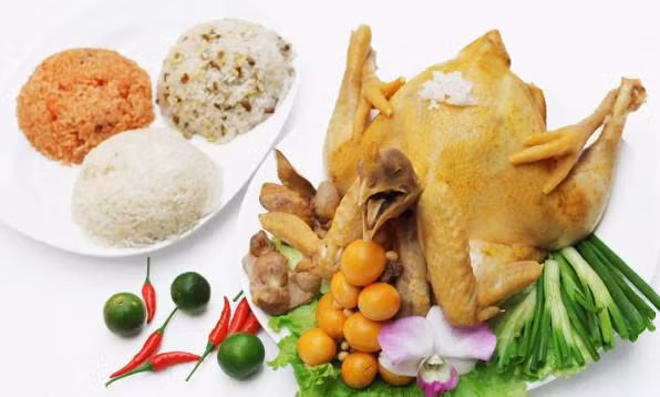 cach luoc ga cung cuc chuan, da cang bong, mau vang uom - 2