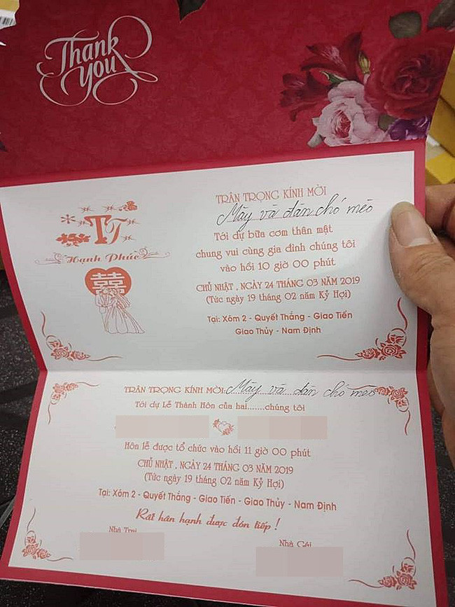 Đỉnh cao của vui tính là đây, biết bạn nuôi chó mèo, không có bồ, nên mời cả đám pet đến chung vui!