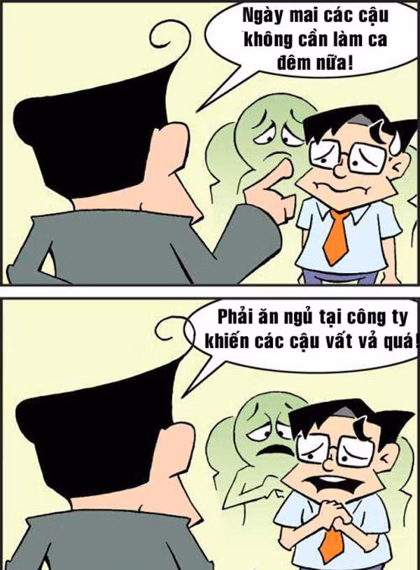 Truyện tranh cuối năm Lý do nhân viên ‘tăng ca’