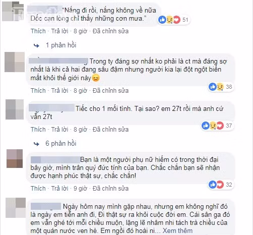 Nghẹn ngào với chia sẻ: Anh à kiếp này chúng mình vô duyên quá. Gặp nhau mà chẳng thể sống cùng