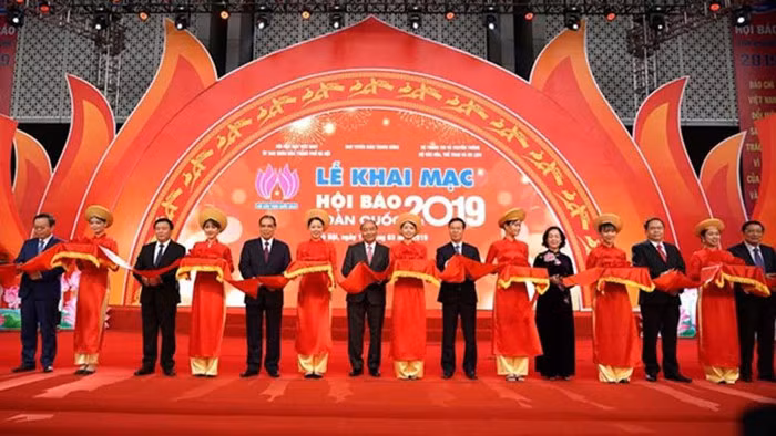 Thủ tướng Nguyễn Xuân Phúc dự hội báo toàn quốc 2019 - Ảnh Ngọc Thắng