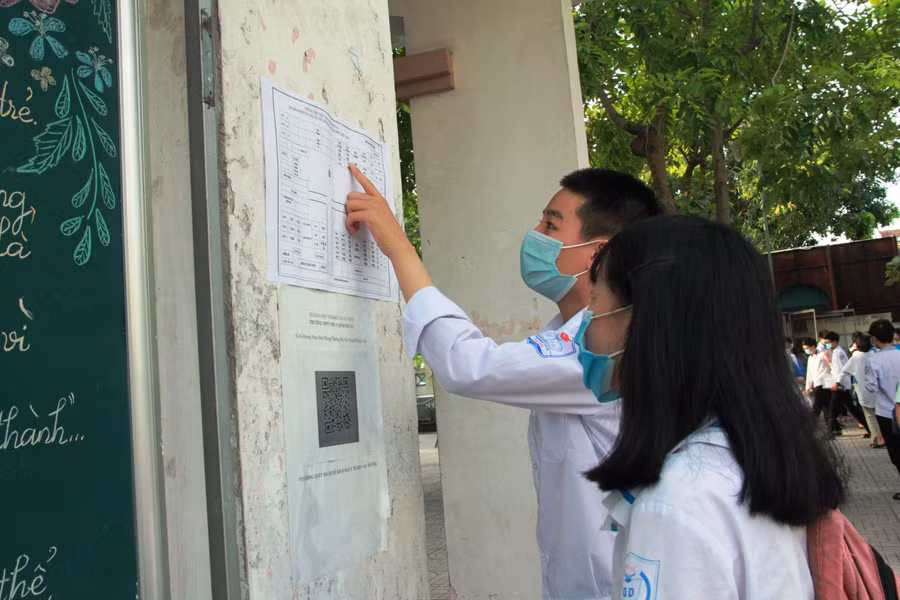 Kiểm tra kỹ phòng thi, số báo danh.