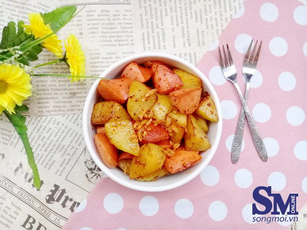 Cách làm khoai tây xúc xích chiên xóc tỏi ớt, món ăn vặt khoái khẩu ngày lạnh ảnh 7