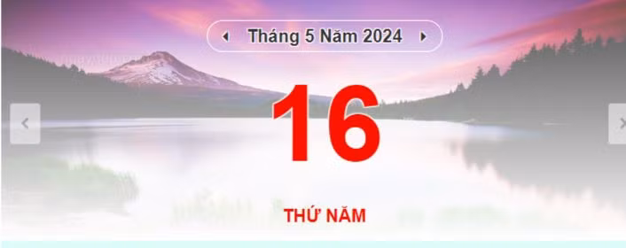 Lịch âm hôm nay - Xem lịch âm ngày 16/5