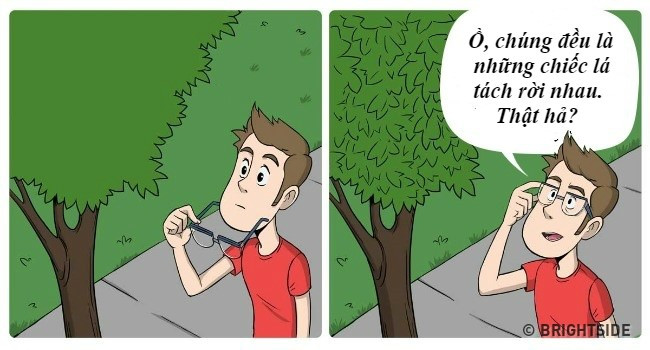 Tầm nhìn hạn chế khiến mọi thứ đều trở nên mờ ảo trong mắt người cận. 10 diem khac biet giua truoc va sau khi nguoi can deo kinh hinh anh 5