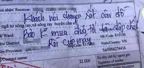 Khách nóng tính thế này sao dám giao hàng. Khách nóng tính thế này sao dám giao hàng.