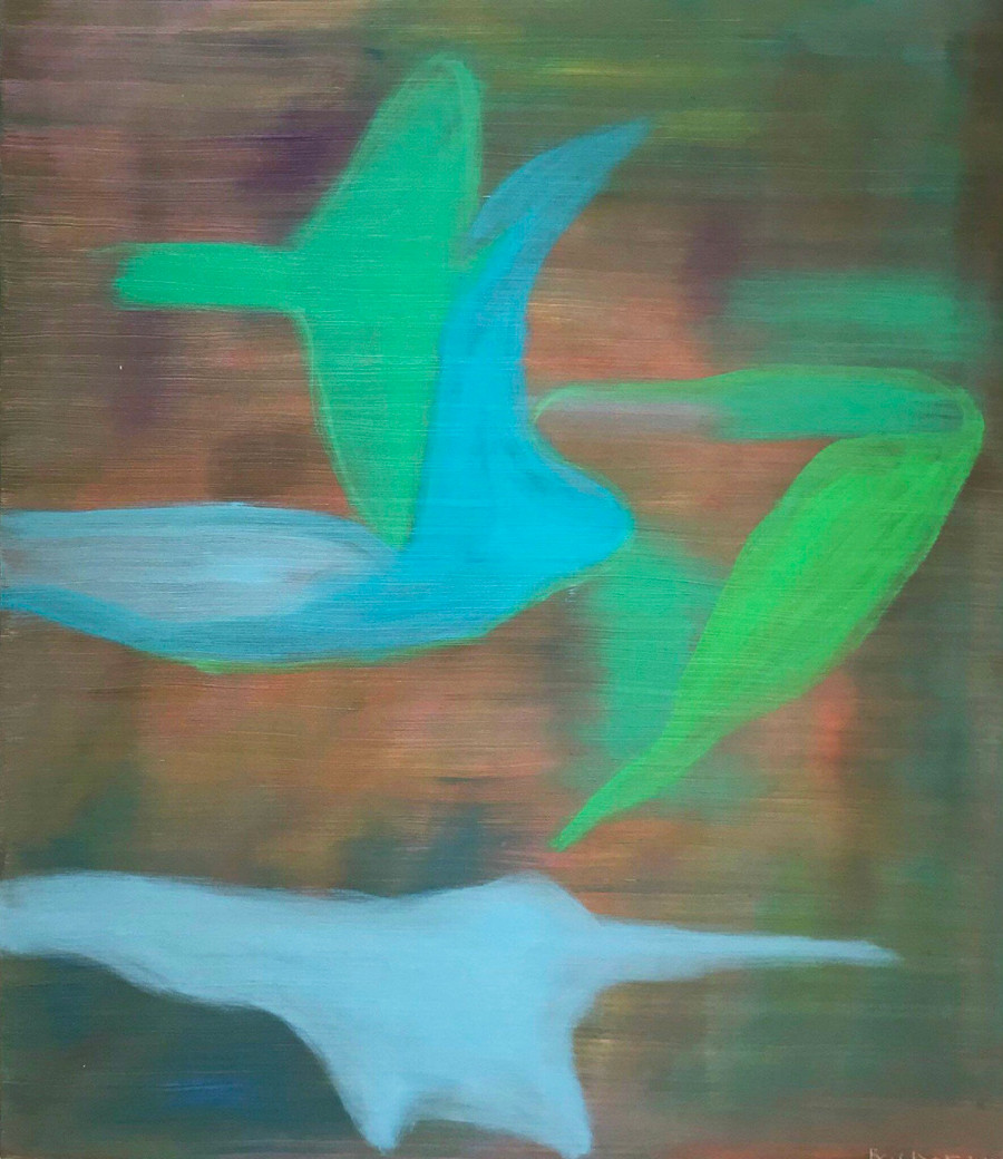 Bùi Chát chọn một bảng màu mỏng mảnh, mờ ảo kiểu tranh lụa.