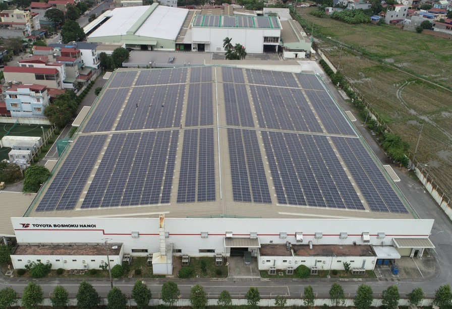 Một dự án điện mặt trời áp mái do Shire Oak International triển khai Một dự án điện mặt trời áp mái do Shire Oak International triển khai