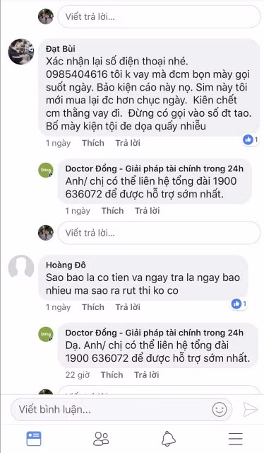 Rất nhiều cá nhân tỏ ra bức xúc vì bị Doctor Đồng quấy rối số điện thoại cá nhân