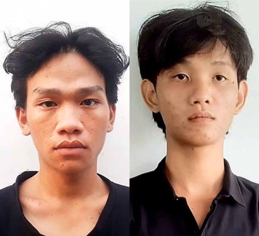 Nguyễn Hoàng Duy và Lê Tuấn Kiệt (trái).