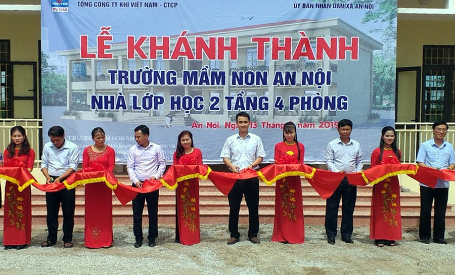 PV GAS tài trợ xây dựng 3 trường, kịp đón năm học mới 2019 - 2020 Lễ khánh thành công trình Trường Mầm non An Nội