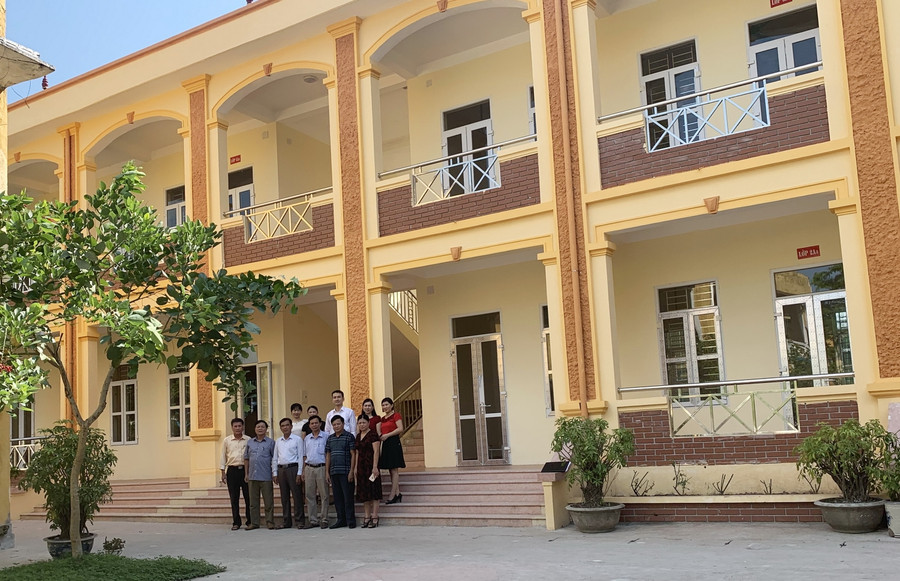 PV GAS tài trợ xây dựng 3 trường, kịp đón năm học mới 2019 - 2020 Khu nhà 2 tầng với 8 phòng học được xây dựng khang trang