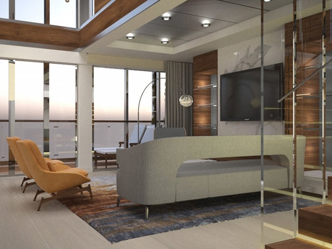 Phối cảnh trên du thuyền siêu sang Blue World Voyages.