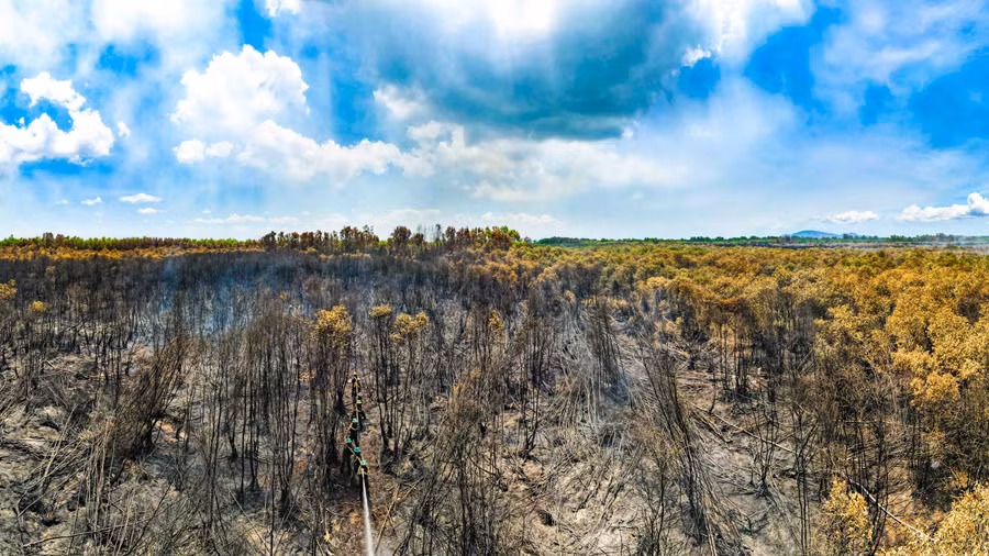Với quyết tâm cao nhất đám cháy đã được khống chế hoàn toàn.