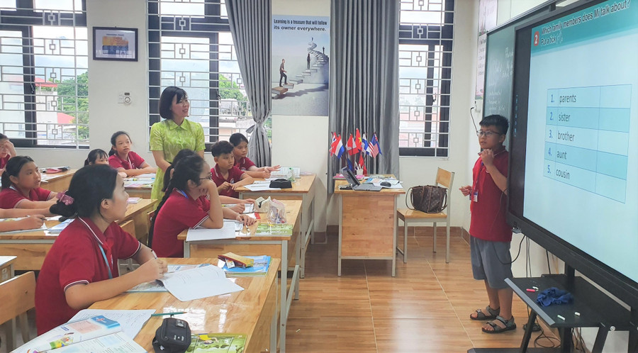 Tiết học Tiếng Anh của học sinh lớp 6, trường THCS Lê Quý Đôn.