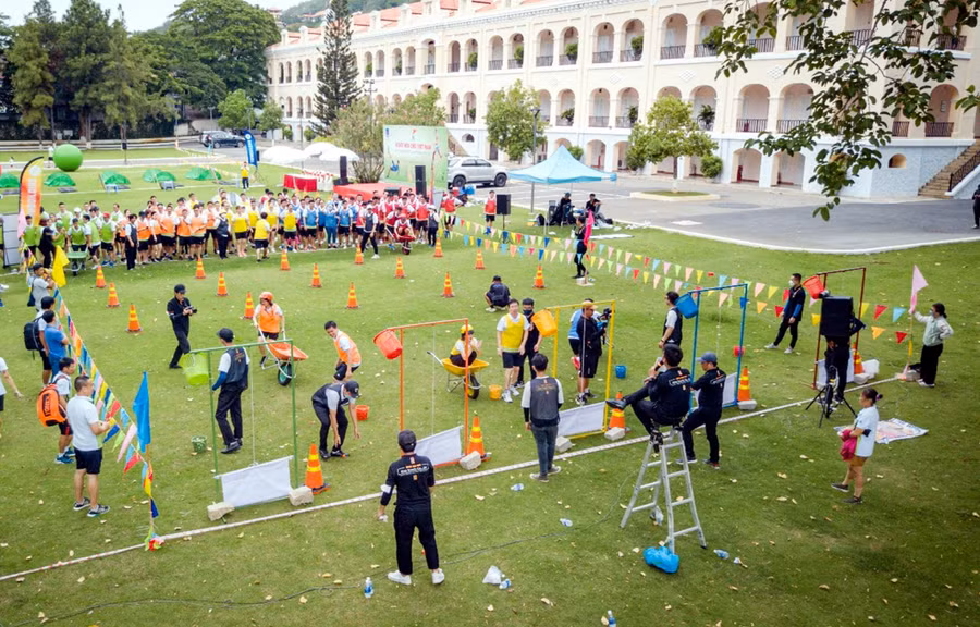 Các hoạt động team building có chủ đề “Sức khỏe xanh” tại trụ sở PV GAS Vũng Tàu.