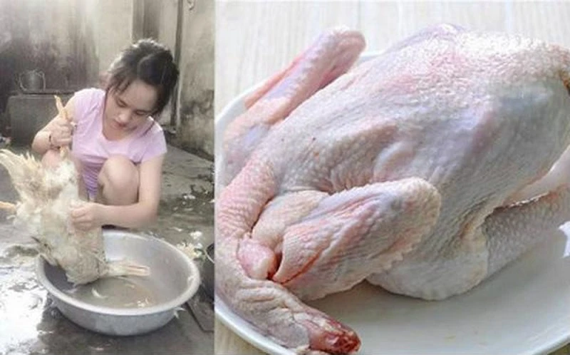 Dùng rượu giấm giúp nhổ lông vịt.