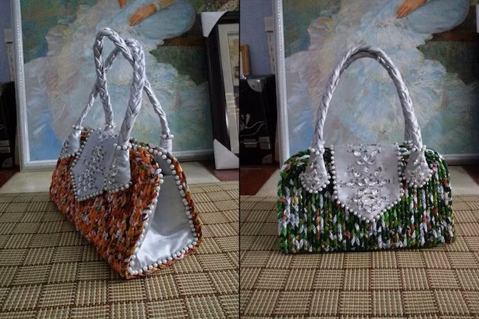 Chiêm ngưỡng bộ sưu tập túi xách tuyệt đẹp làm từ bao mì gói của thầy giáo miền Tây ảnh 10