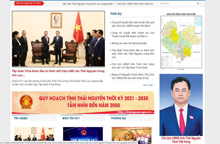 Cổng Thông tin điện tử tỉnh Thái Nguyên đạt 50 triệu lượt truy cập năm 2022.