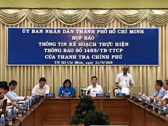 UBND TPHCM họp báo, công bố kết luận của Thanh tra Chính phủ