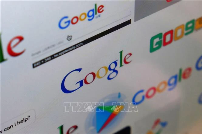 Biểu tượng của Google trên màn hình máy tính. Ảnh: AFP/TTXVN.