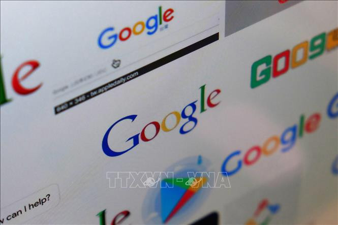 Biểu tượng của Google trên màn hình máy tính. Ảnh: AFP/TTXVN.