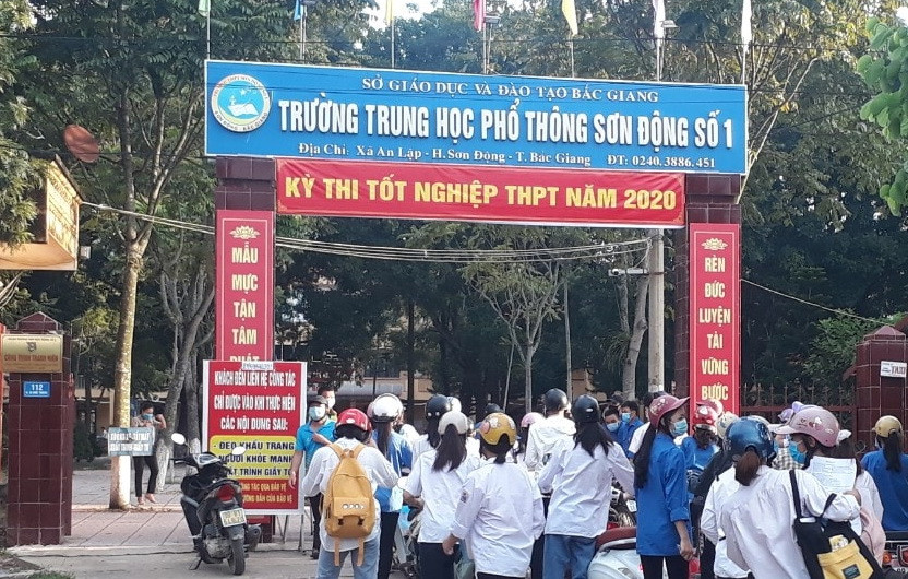 Trường THPT Sơn Động số 1 là nơi sẽ tổ chức kỳ thi đợt 2