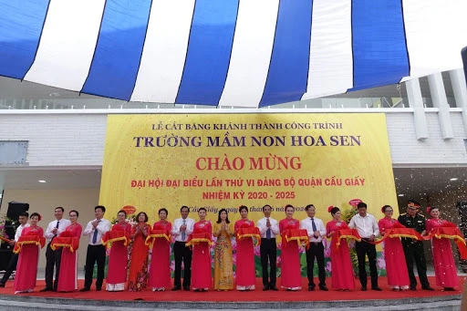 Khánh thành Trường MN Hoa Sen, quận Cầu Giấy.