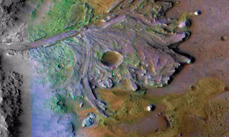 Hố va chạm Jezero trên sao Hỏa.