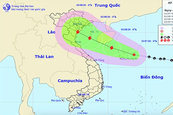 Áp thấp nhiệt đới gần Biển Đông, gió giật cấp 8. Ảnh: kttv.gov.vn