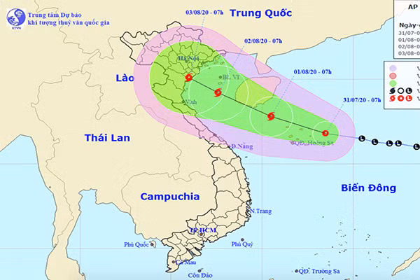 Áp thấp nhiệt đới gần Biển Đông, gió giật cấp 8. Ảnh: kttv.gov.vn